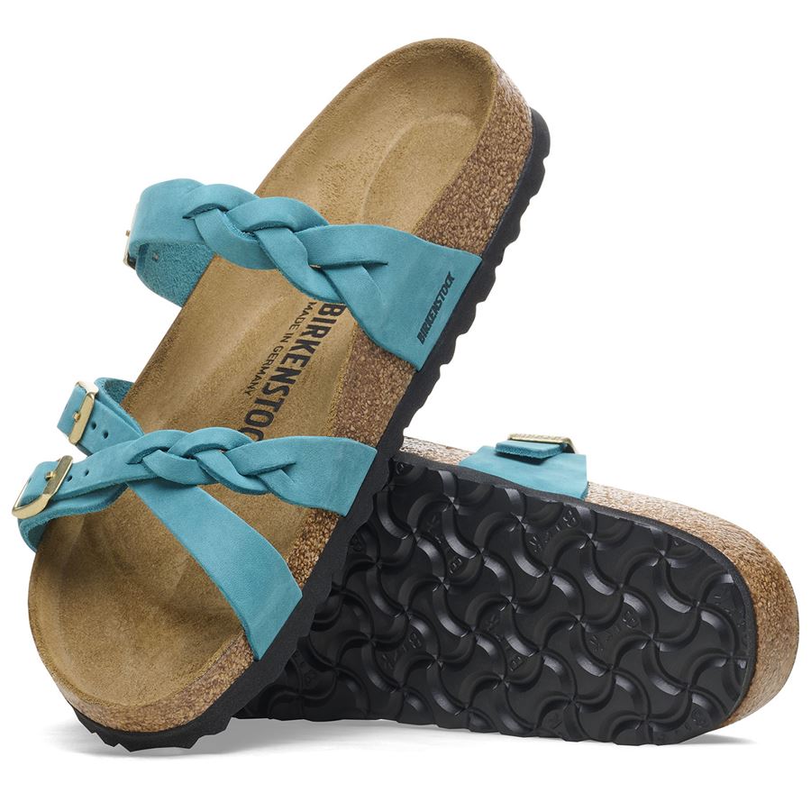 Franca Braided biscay bay, Oiled Leather - Calz. Stretta Birkenstock | 1026305X