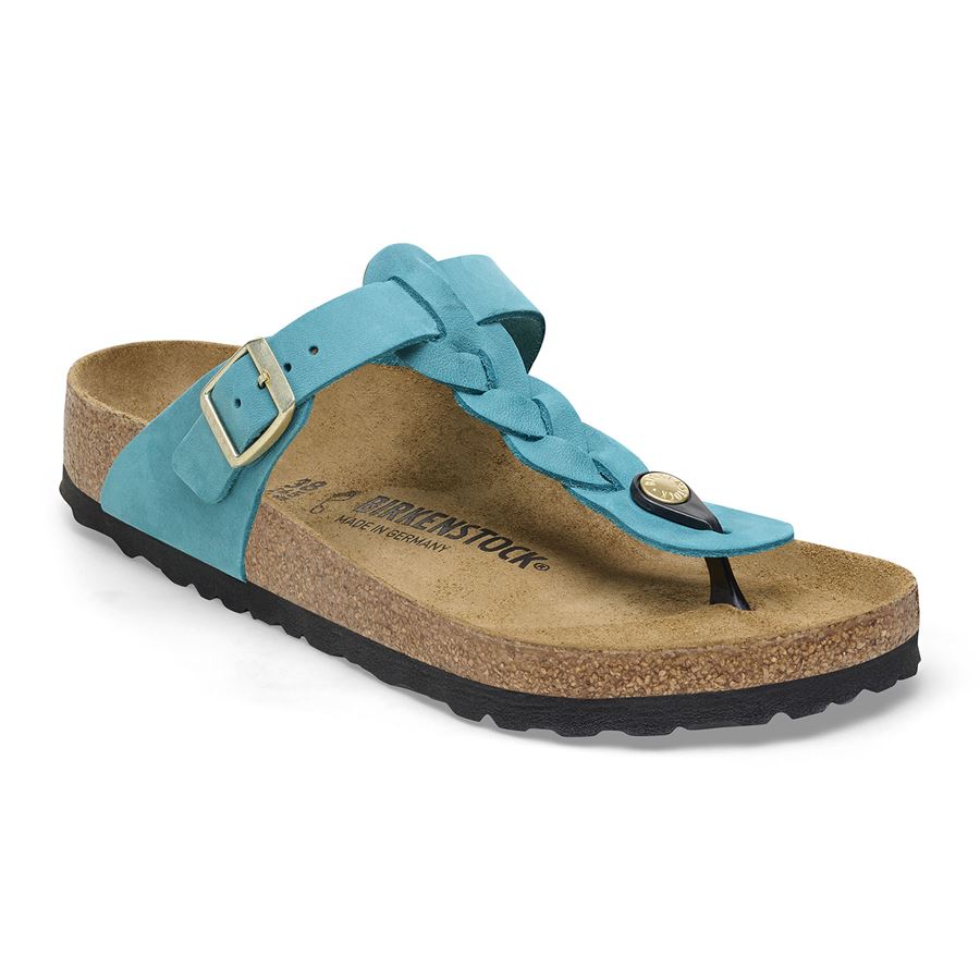 Gizeh Braided biscay bay, Oiled Leather - Calz. Normale Birkenstock | 1026324X