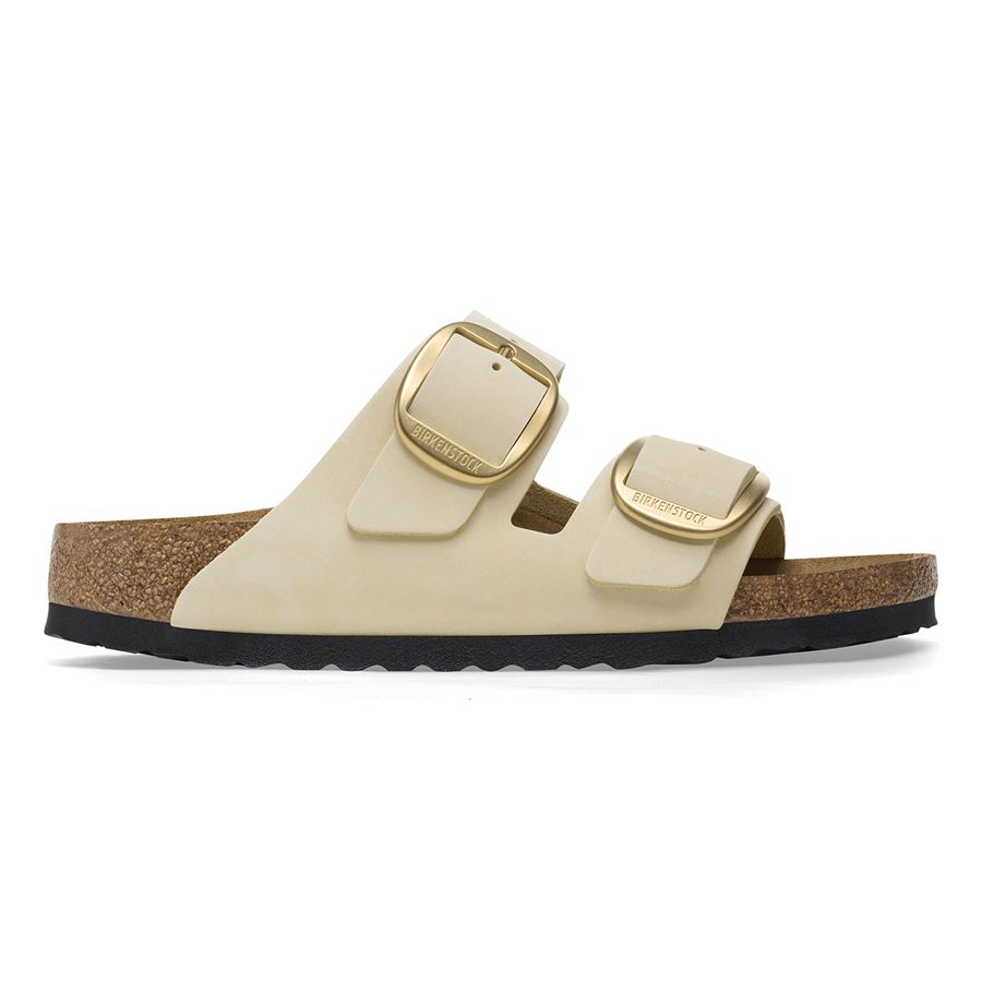 Arizona Big Buckle ecru, Nubuck Leather - Calz. Stretta Birkenstock | 1026585X