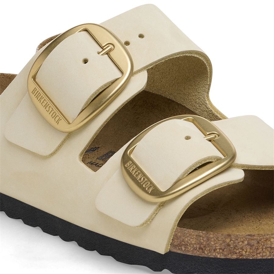 Arizona Big Buckle ecru, Nubuck Leather - Calz. Stretta Birkenstock | 1026585X