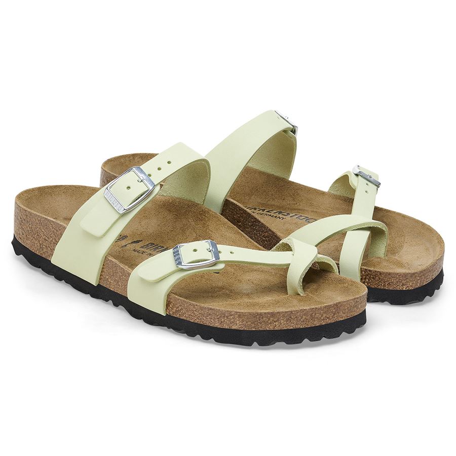 Mayari faded lime, Nubuck Leather - Calz. Normale ciabatta da donna Birkenstock | 1026589X