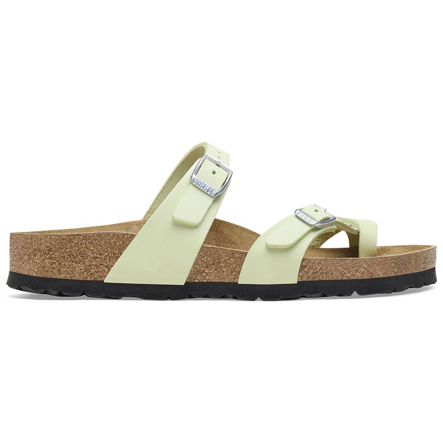 Mayari faded lime, Nubuck Leather - Calz. Normale ciabatta da donna Birkenstock | 1026589X