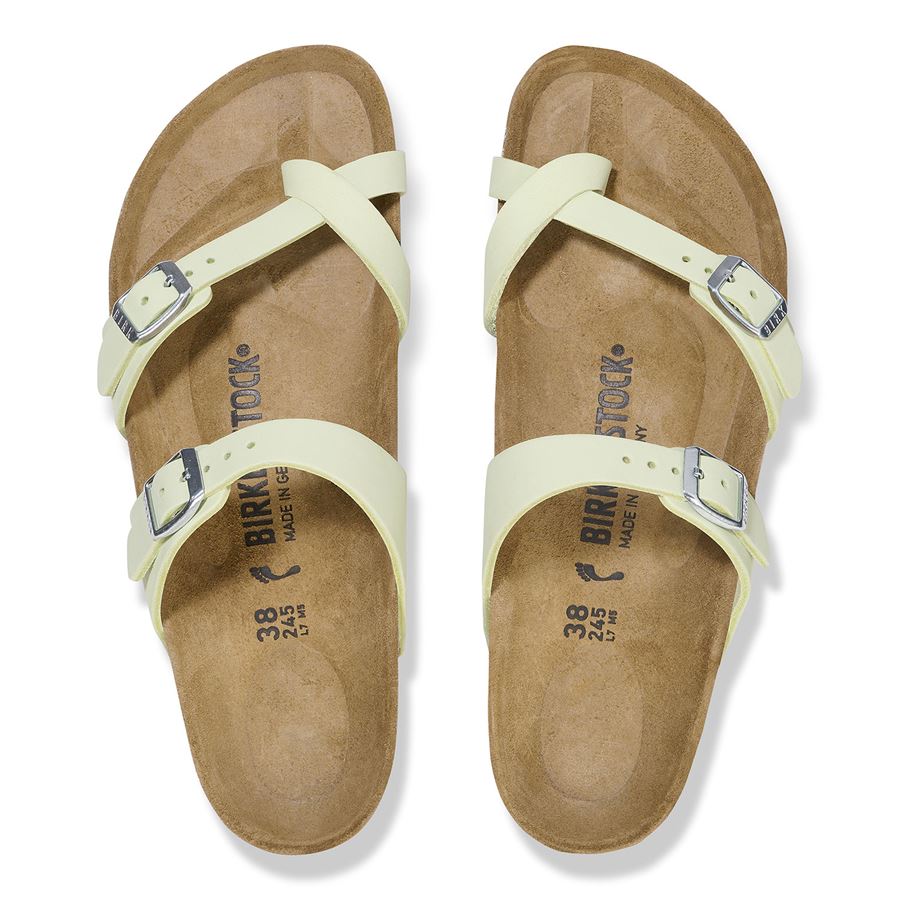 Mayari faded lime, Nubuck Leather - Calz. Normale ciabatta da donna Birkenstock | 1026589X