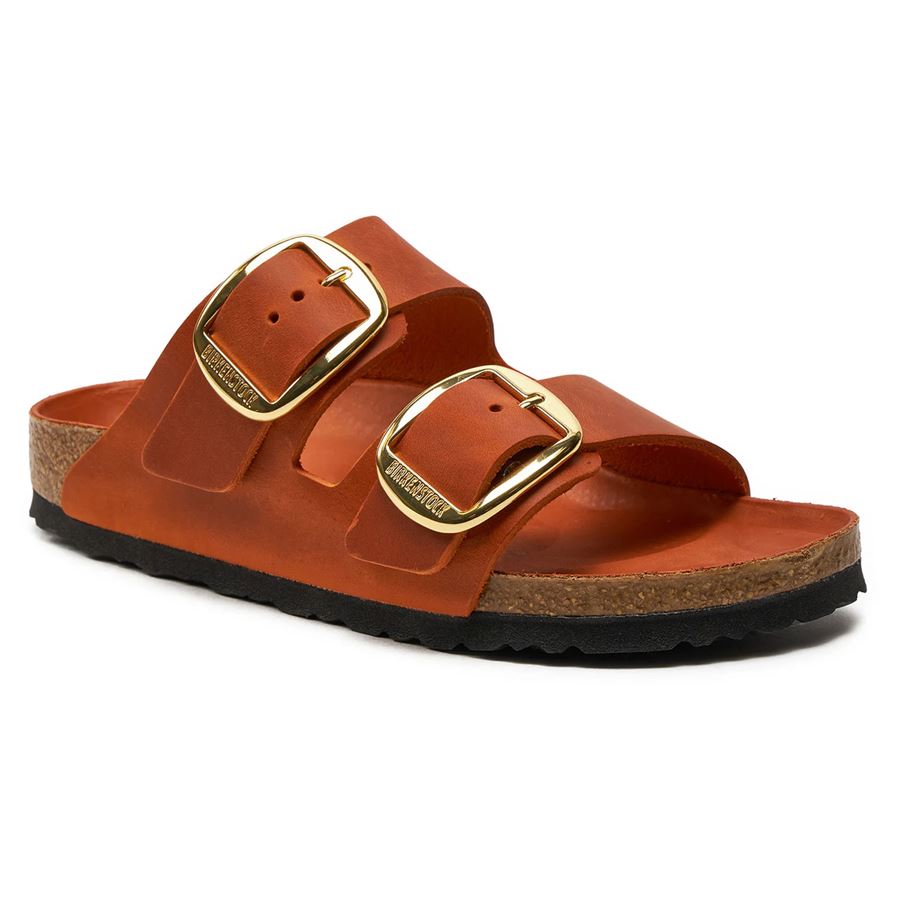 Arizona Big Buckle burnt orange, Oiled Leather - Calz. Stretta Birkenstock | 1026661X