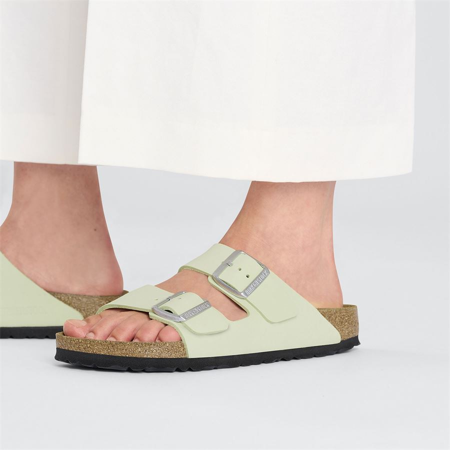 Arizona faded lime, Nubuck Leather - Calz. Stretta ciabatta da donna Birkenstock | 1026710X