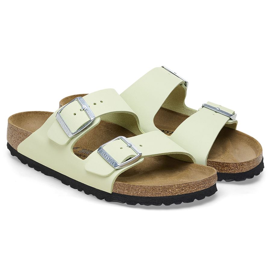 Arizona faded lime, Nubuck Leather - Calz. Stretta ciabatta da donna Birkenstock | 1026710X
