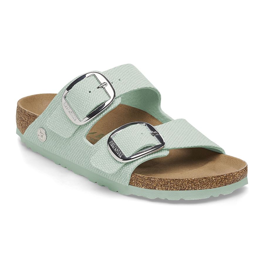 Arizona Big Buckle surf green veg, Rough Canvas - Calz. Stretta ciabatta da donna Birkenstock | 1026724X