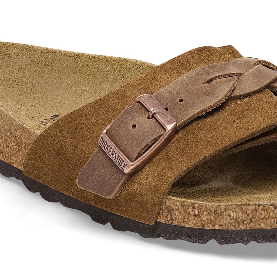 Oita Braided mink, Suede Leather - Calz. Stretta ciabatta da donna Birkenstock | 1026742X