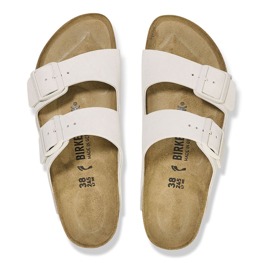 Arizona antique white, Suede Leather - Calz. Stretta ciabatta da donna Birkenstock | 1026842X