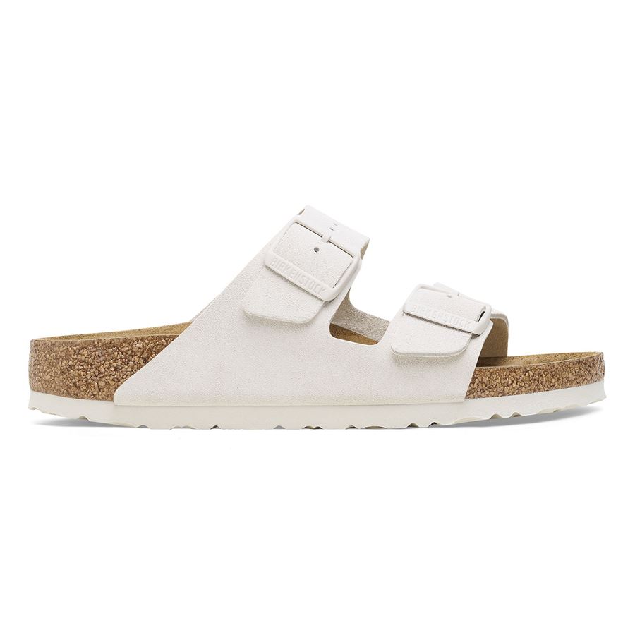 Arizona antique white, Suede Leather - Calz. Stretta ciabatta da donna Birkenstock | 1026842X