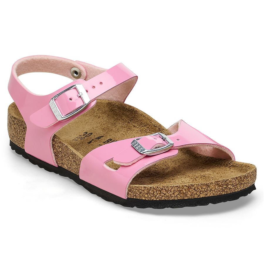 Rio Kids candy pink, Birko Flor Patent - Calz. Stretta sandalo da bambina Birkenstock | 1026864X