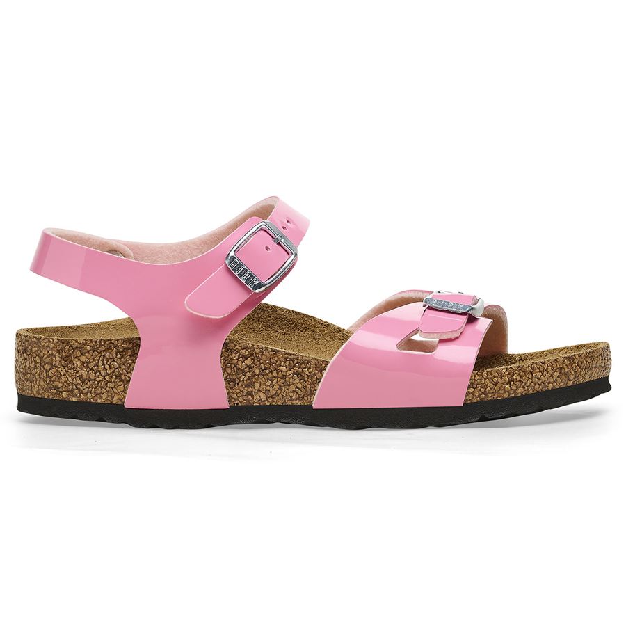 Rio Kids candy pink, Birko Flor Patent - Calz. Stretta sandalo da bambina Birkenstock | 1026864XX