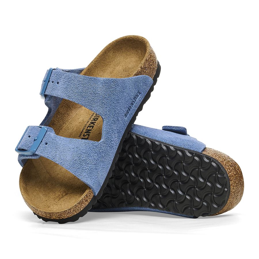 Arizona Kids elemental blue, Suede Leather - Calz. Stretta ciabatta da bambino Birkenstock | 1026915X