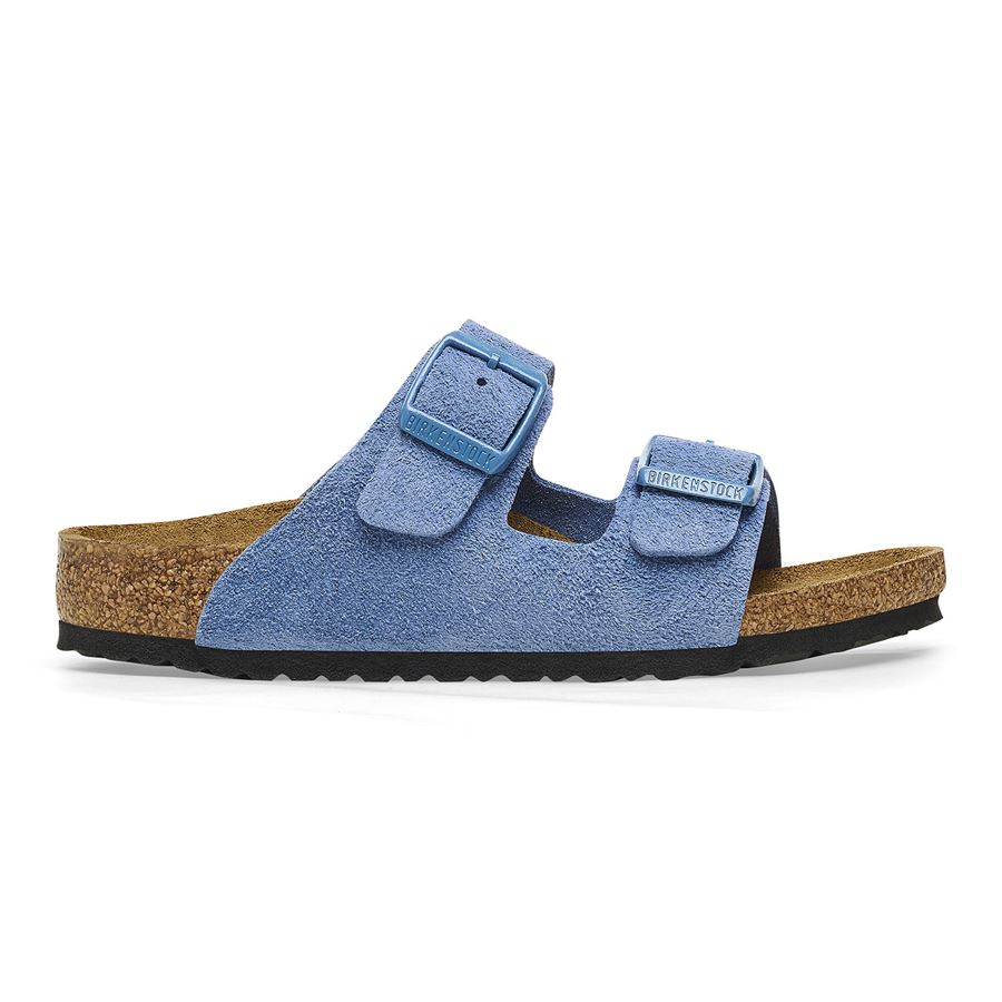 Arizona Kids elemental blue, Suede Leather - Calz. Stretta ciabatta da bambino Birkenstock | 1026915X