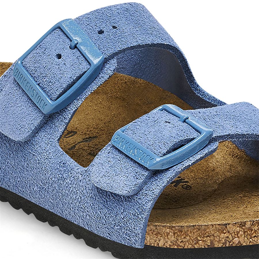 Arizona Kids elemental blue, Suede Leather - Calz. Stretta ciabatta da bambino Birkenstock | 1026915X