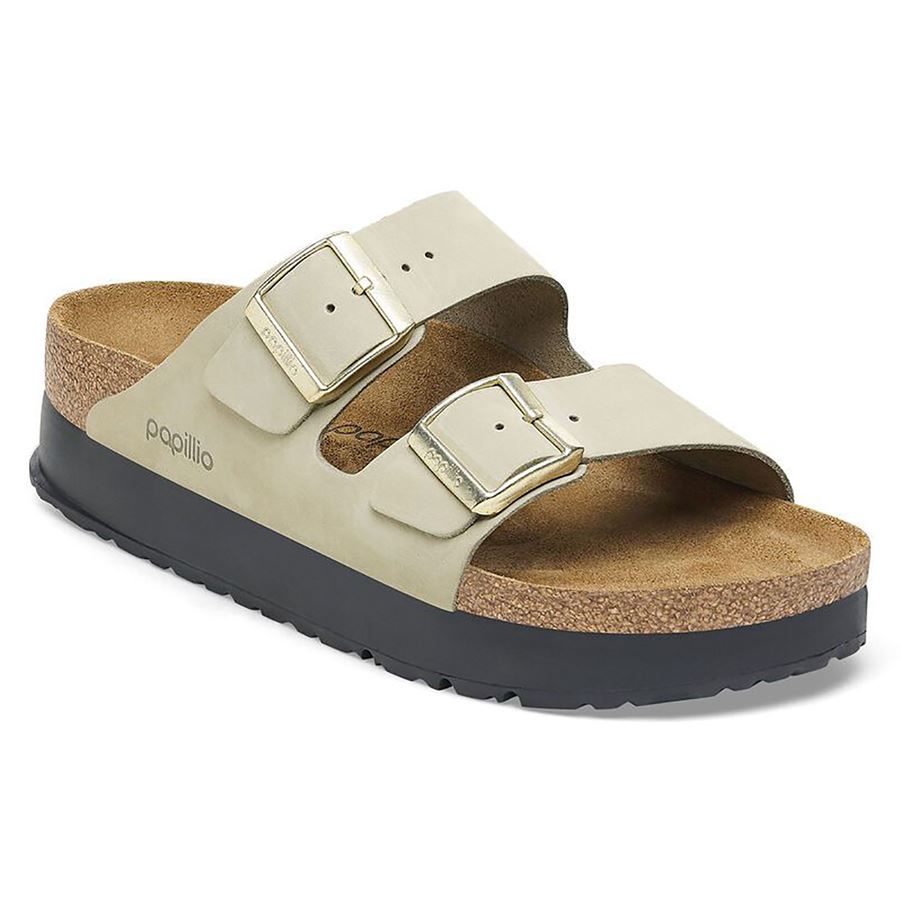 Arizona Pap Flex Platform eucalyptus, Nubuck Leather - Calz. Stretta Birkenstock | 1026971X