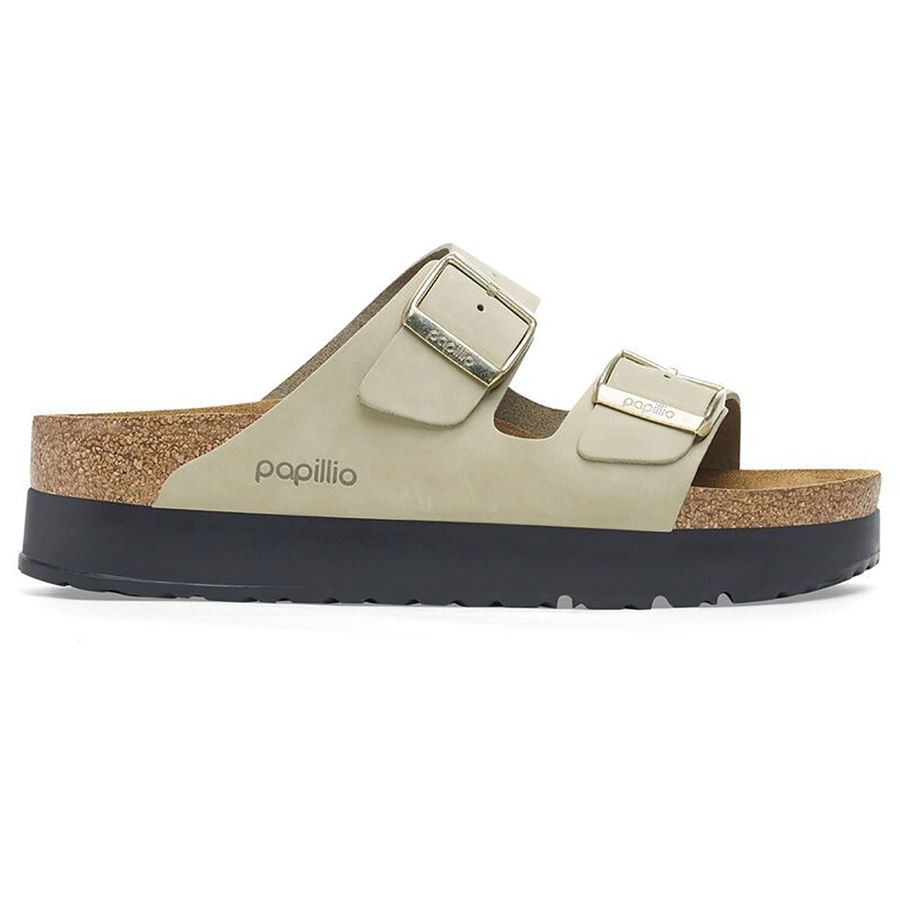 Arizona Pap Flex Platform eucalyptus, Nubuck Leather - Calz. Stretta Birkenstock | 1026971X