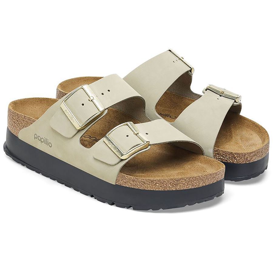 Arizona Pap Flex Platform eucalyptus, Nubuck Leather - Calz. Stretta Birkenstock | 1026971X