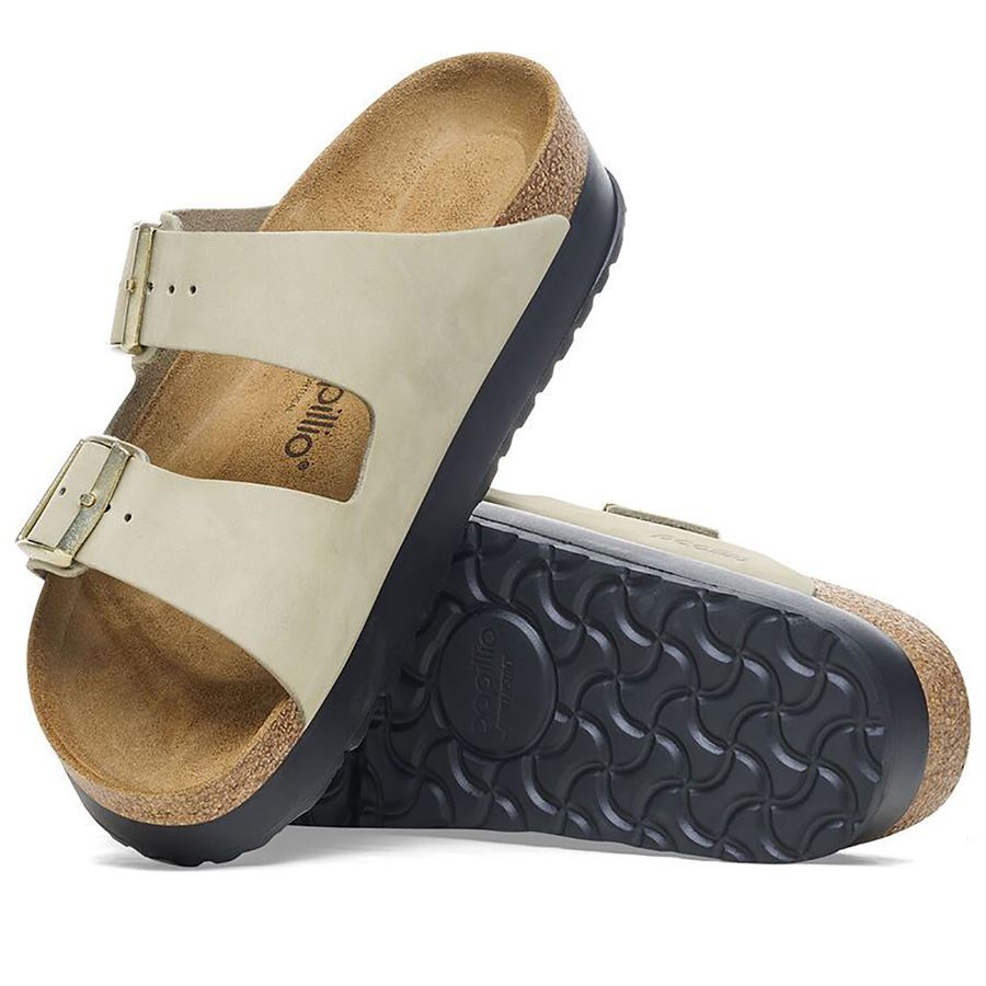 Arizona Pap Flex Platform eucalyptus, Nubuck Leather - Calz. Stretta Birkenstock | 1026971X