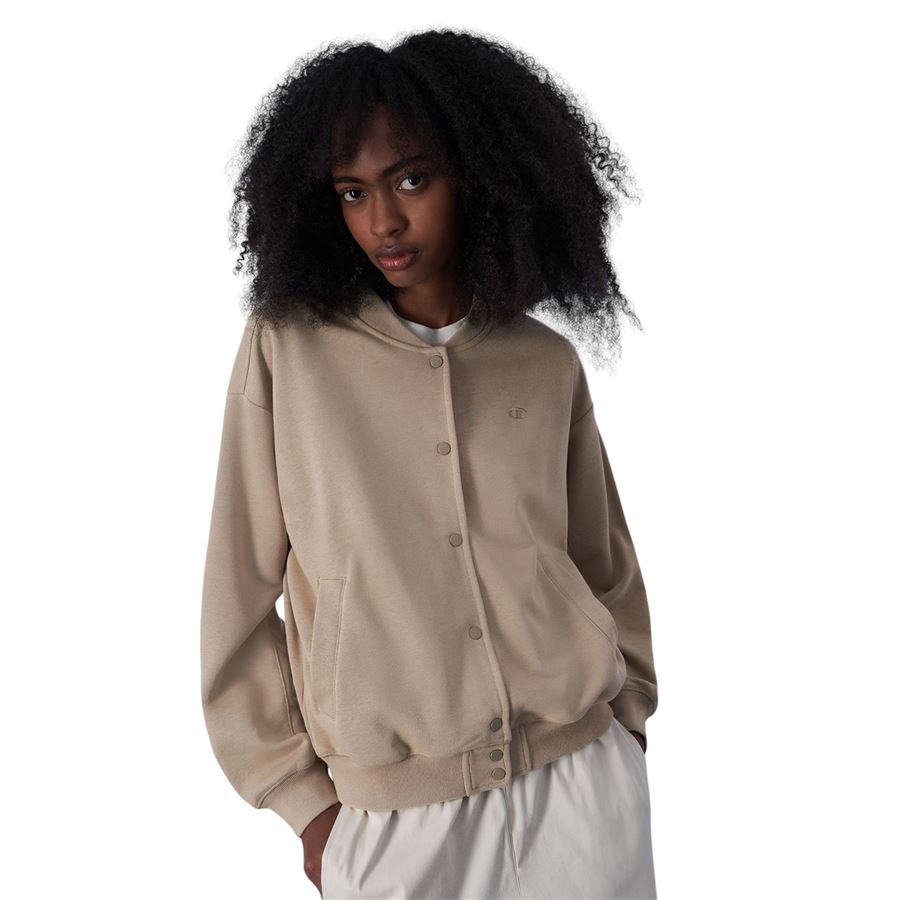bomber con bottoni in felpa da donna Champion | 117121MS066