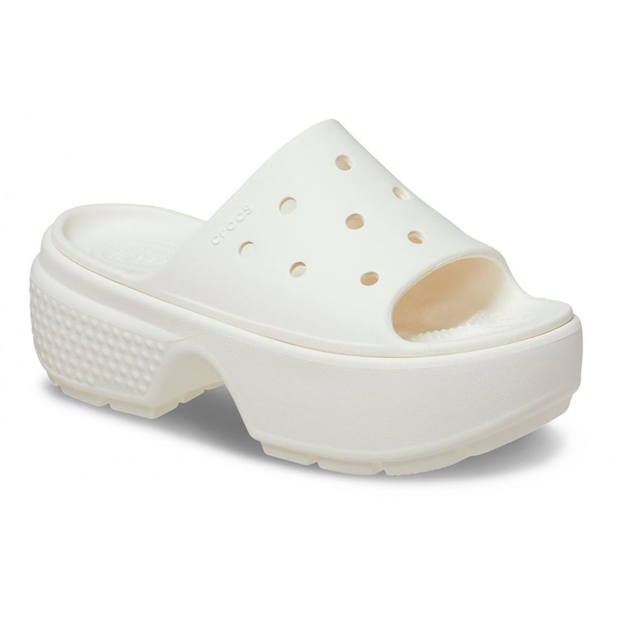 STOMP SLIDE W Crocs | 209346CHALK
