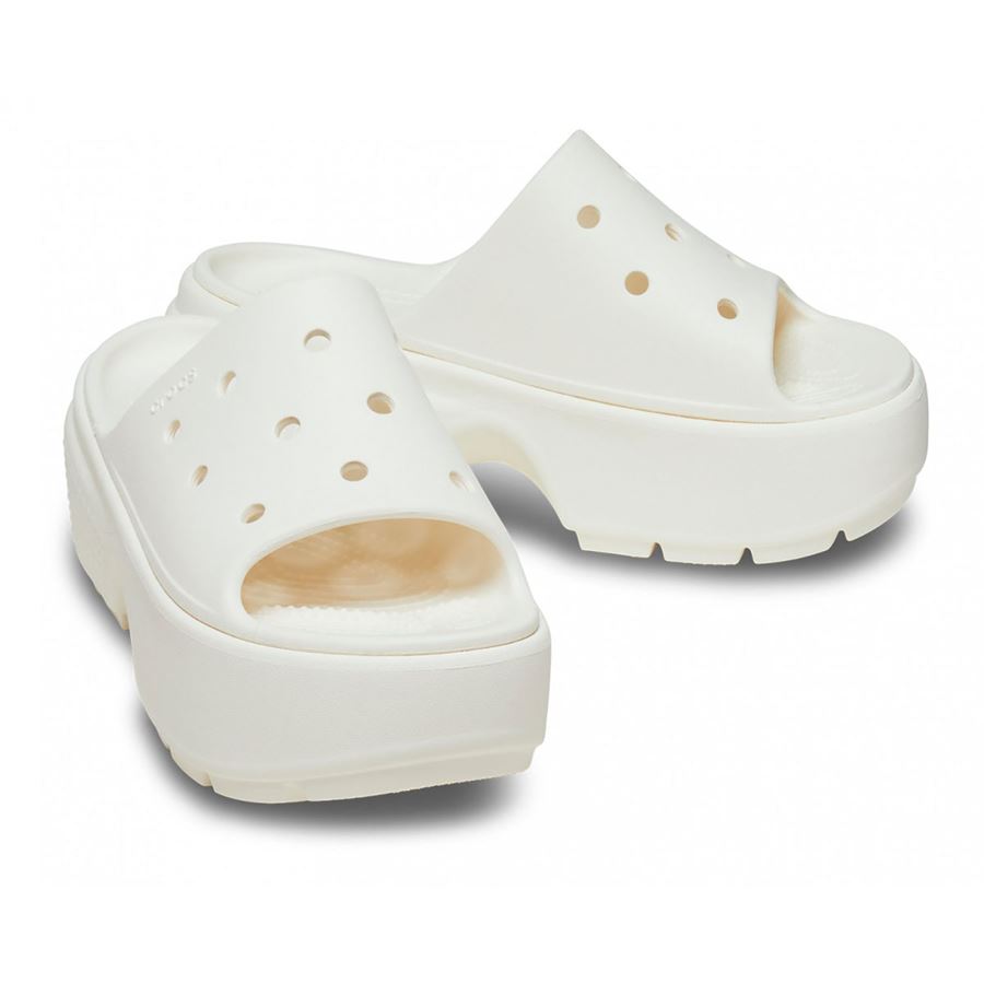 STOMP SLIDE W Crocs | 209346CHALK