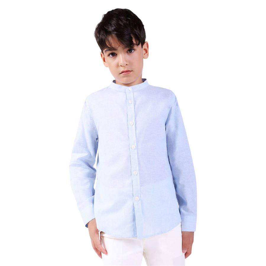 CAMICIA ML COREANA LINO RIGATO CIELO Imperial | CL03/301B1500