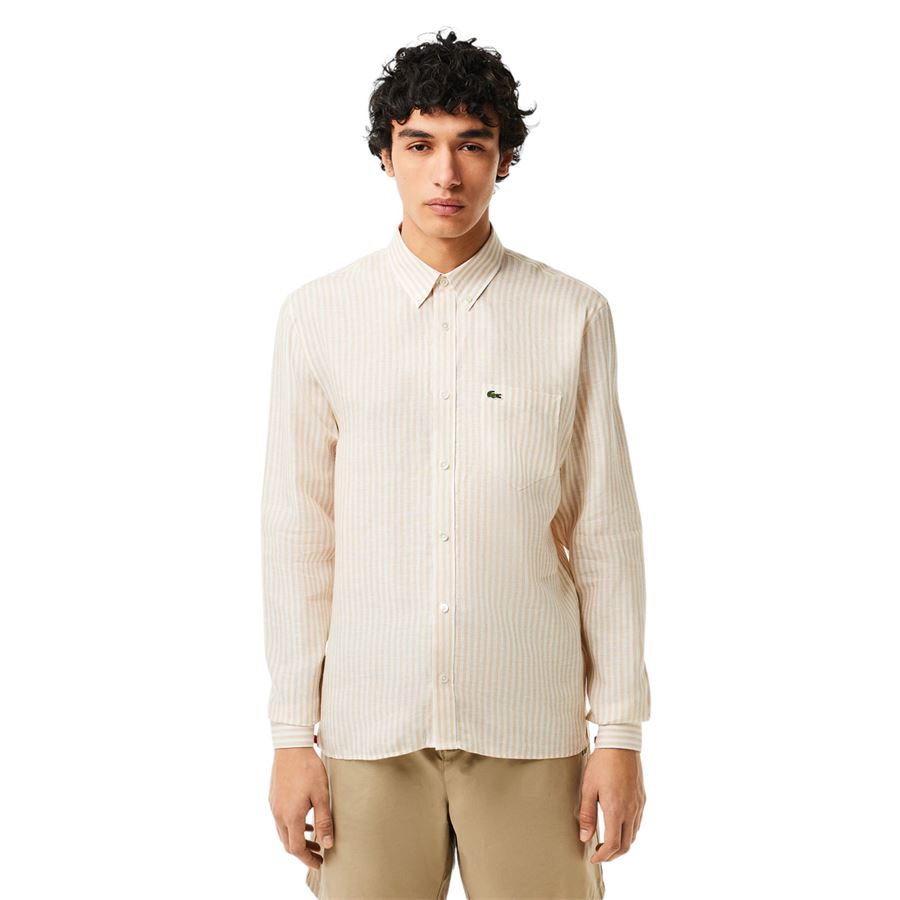 CAMICIA DI LINO REGULAR FIT Lacoste | CH6985IR7