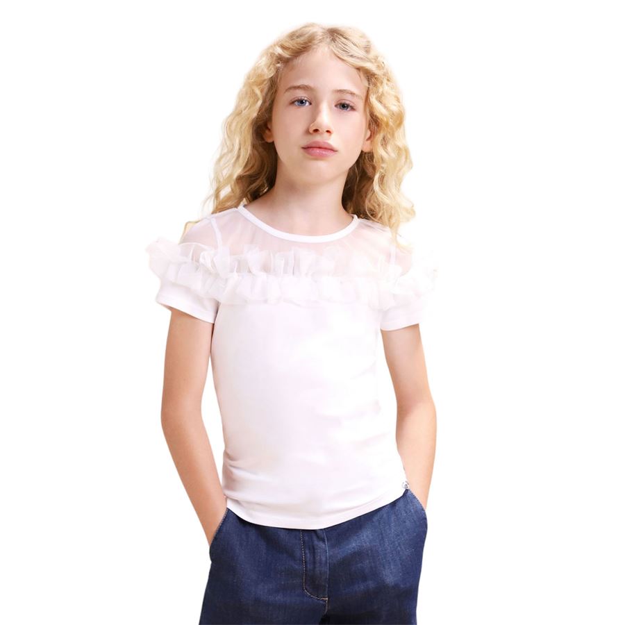 T-SHIRT M/M JERSEY E TULLE CON ROUCHES Please | MB15/032G3102