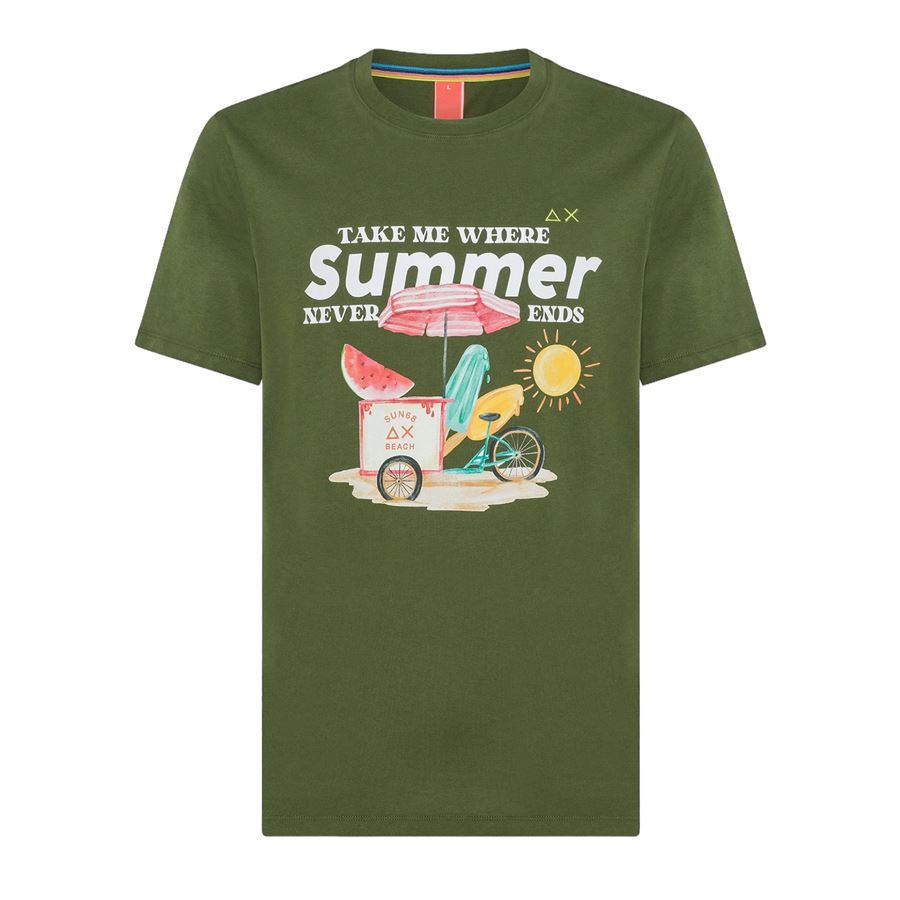 T-SHIRT FANCY PRINT BEACH S/S Sun68 | T3414237