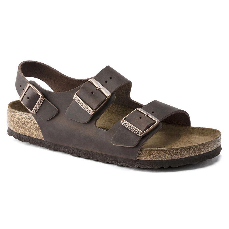 Milano habana, Oiled Leather - Calz. Stretta Birkenstock | 034873X