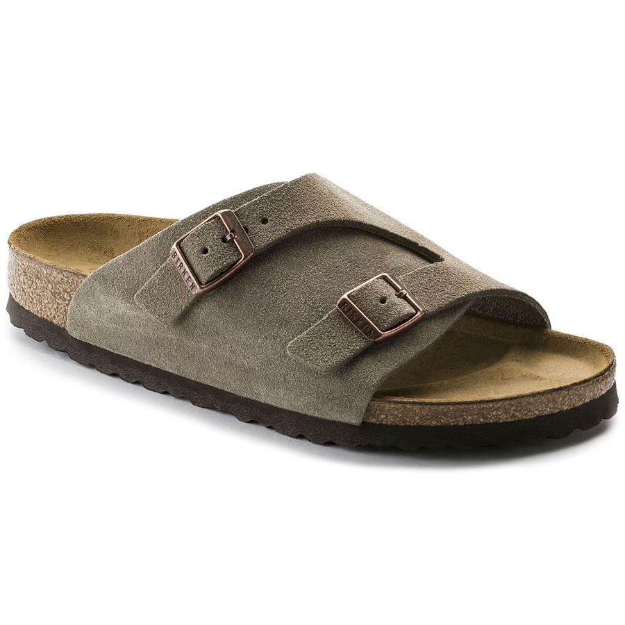 Zurich Taupe, Suede Leather - Calz. Stretta Ciabatta Unisex Uomo Donna Birkenstock | 050463X