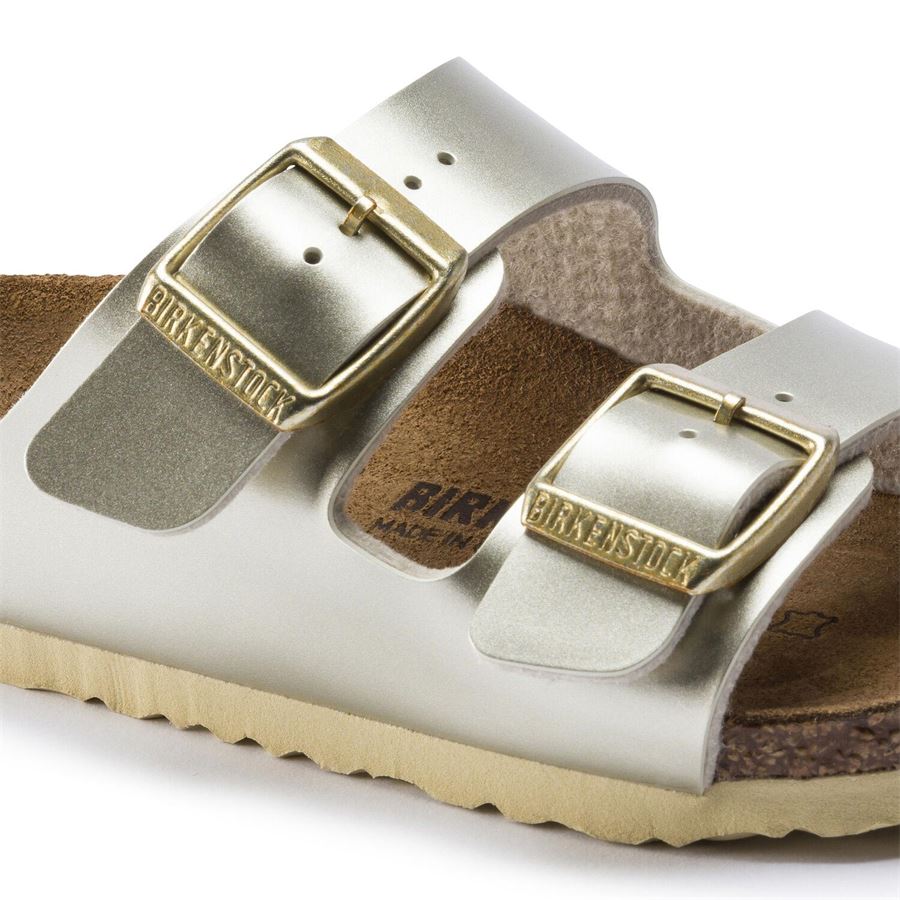 Arizona Kids electric metallic gold, Birko Flor - Calz. Stretta ciabatta da bambina Birkenstock | 1014841XX