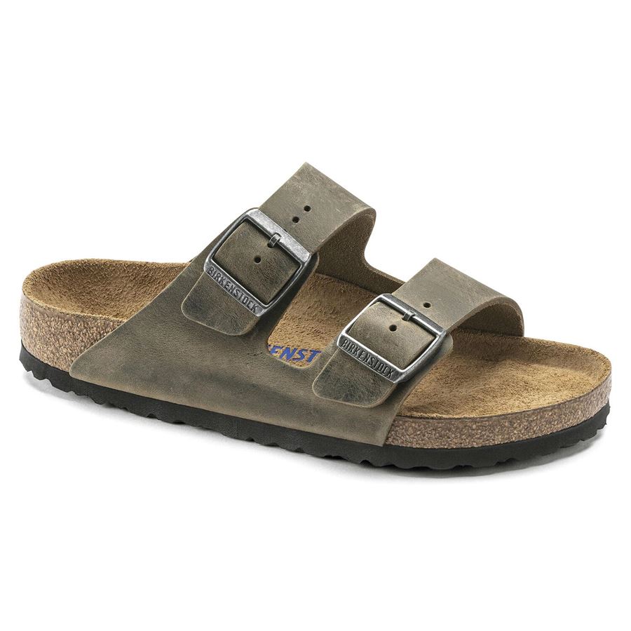 Arizona SFB faded khaki, Oiled Leather Calzata Stretta Birkenstock | 1019377X