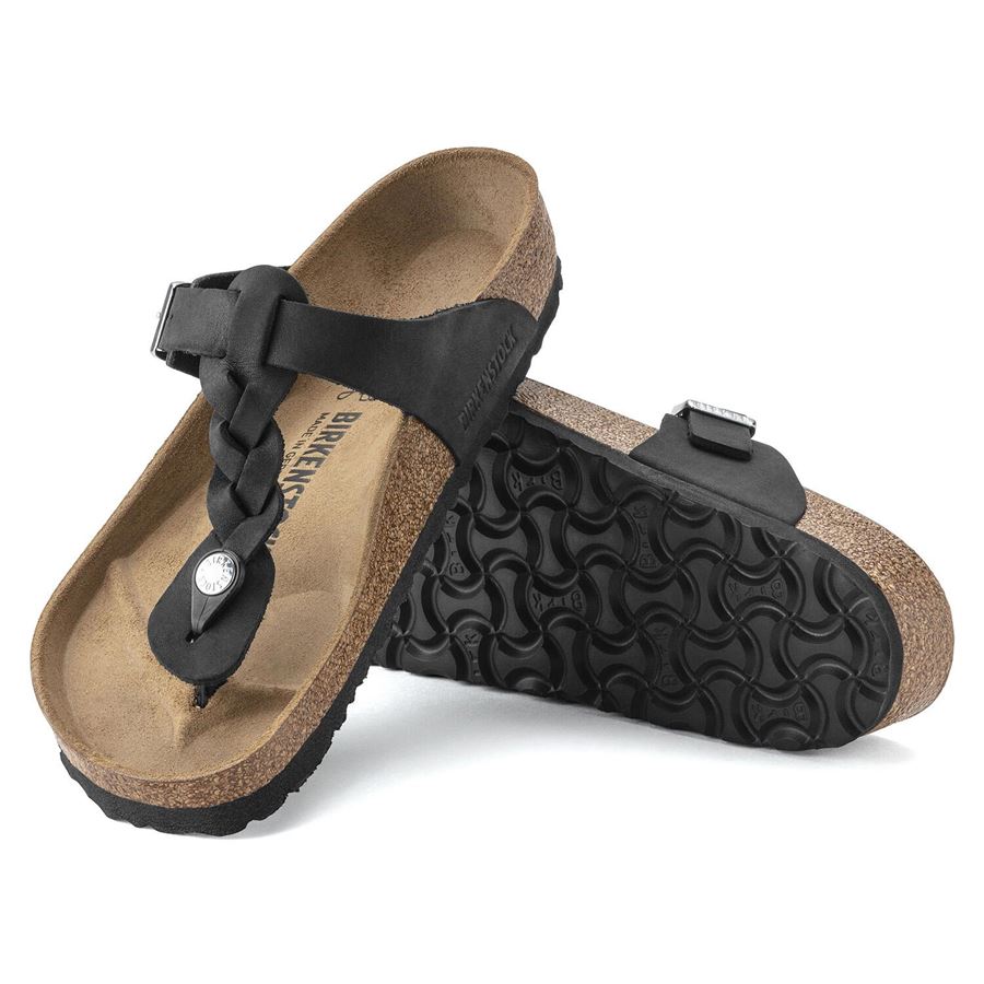 Gizeh Braided black, Oiled Leather - Calz. Normale Birkenstock | 1021349X