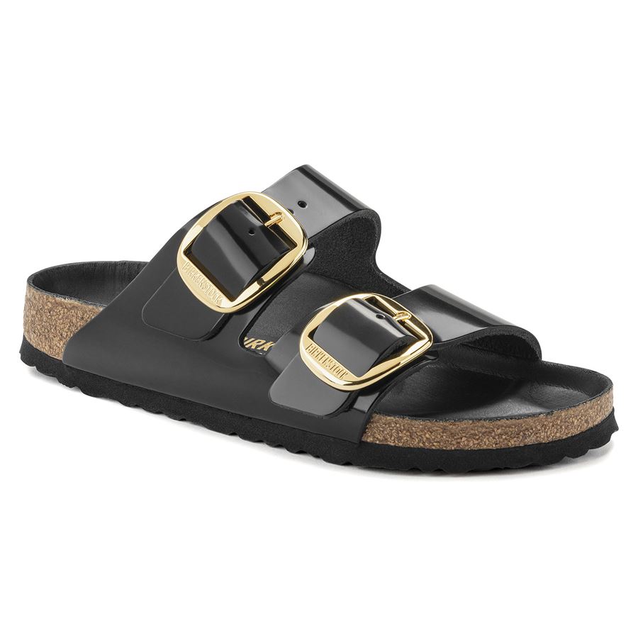 Arizona Big Buckle shine black, Natural Leather - Calz. Stretta Birkenstock | 1021476X