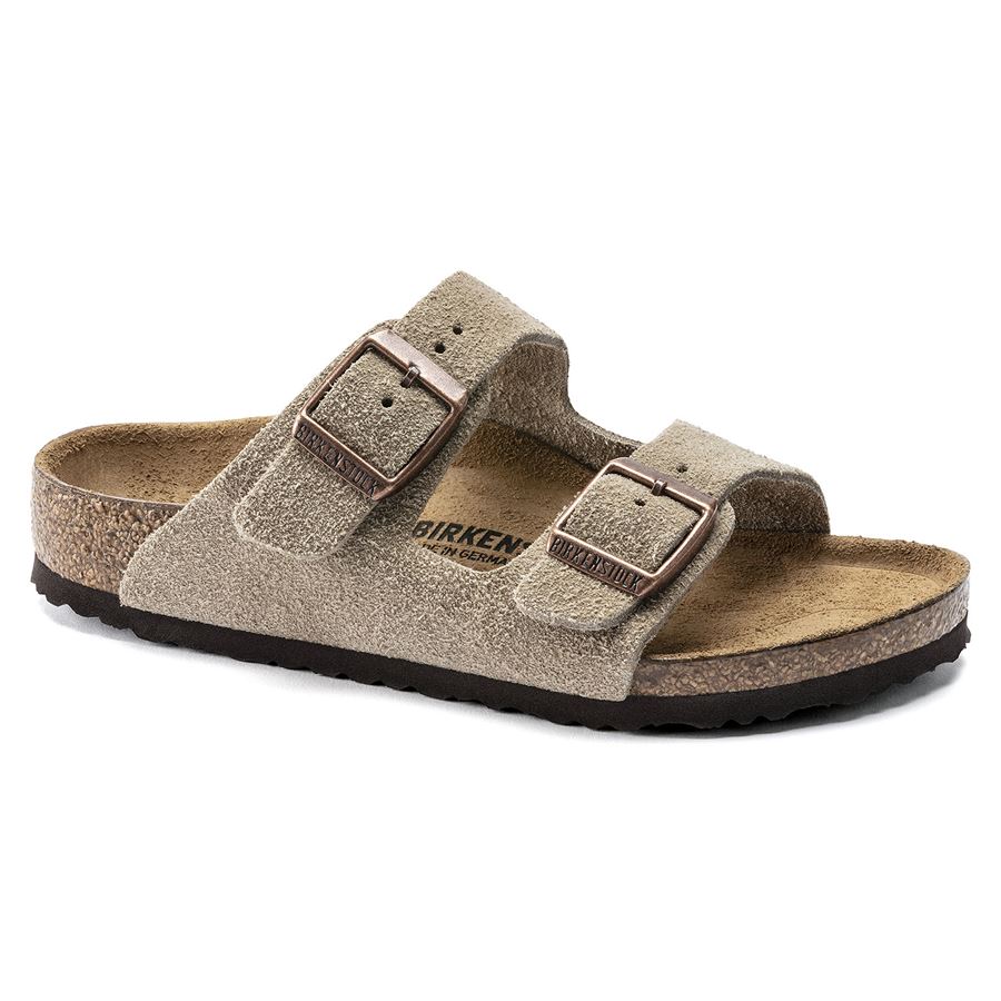 Arizona Kids taupe, Suede Leather - Calz. Stretta Birkenstock | 1021704X