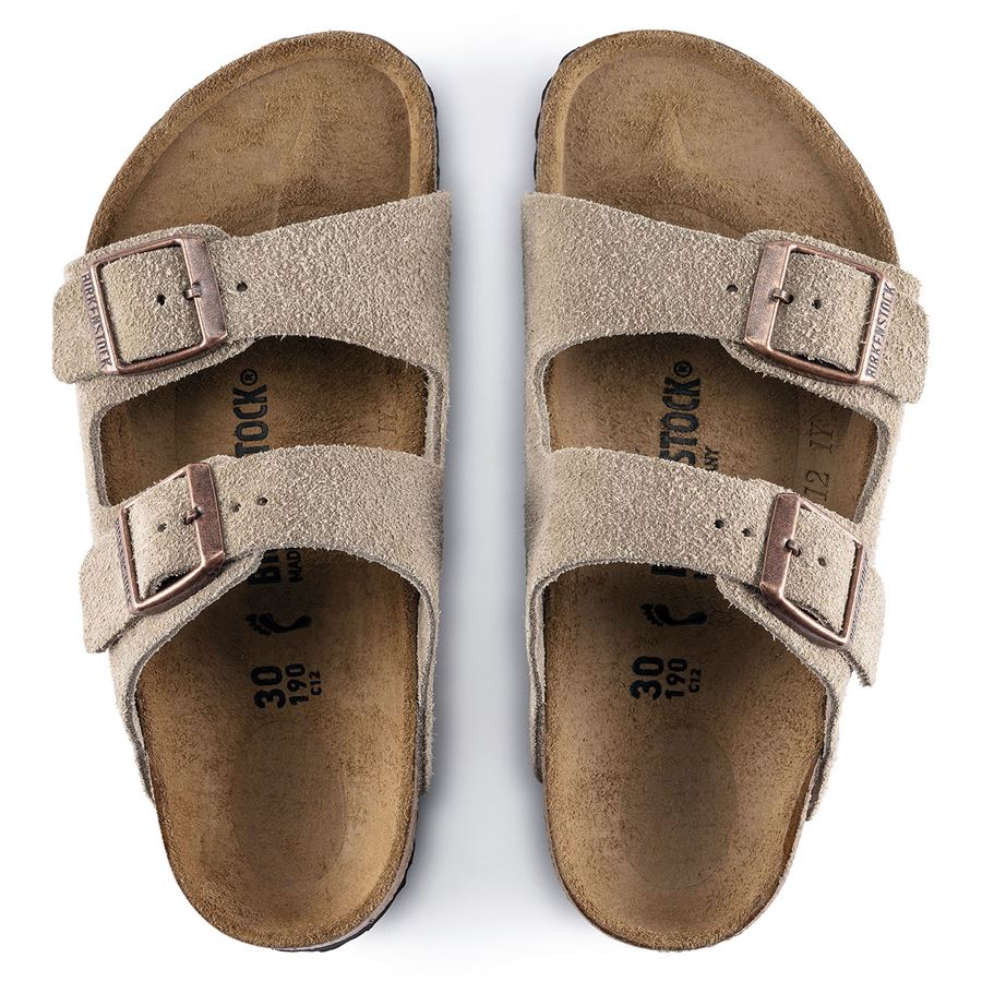 Arizona Kids taupe, Suede Leather - Calz. Stretta Birkenstock | 1021704X