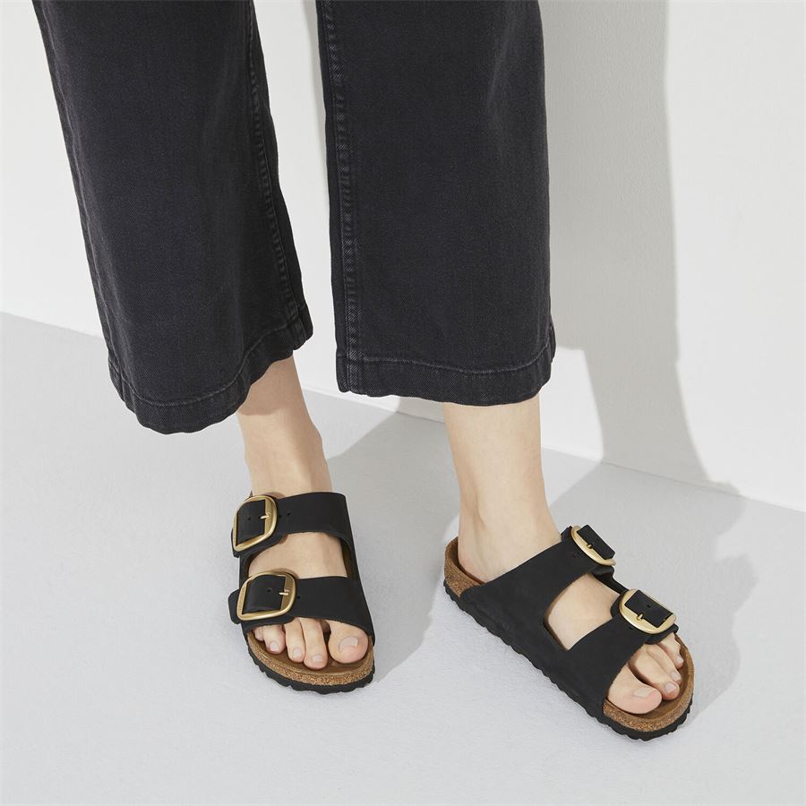 Arizona Big Buckle black, Nubuck Leather - Calz. Stretta Birkenstock | 1023290X
