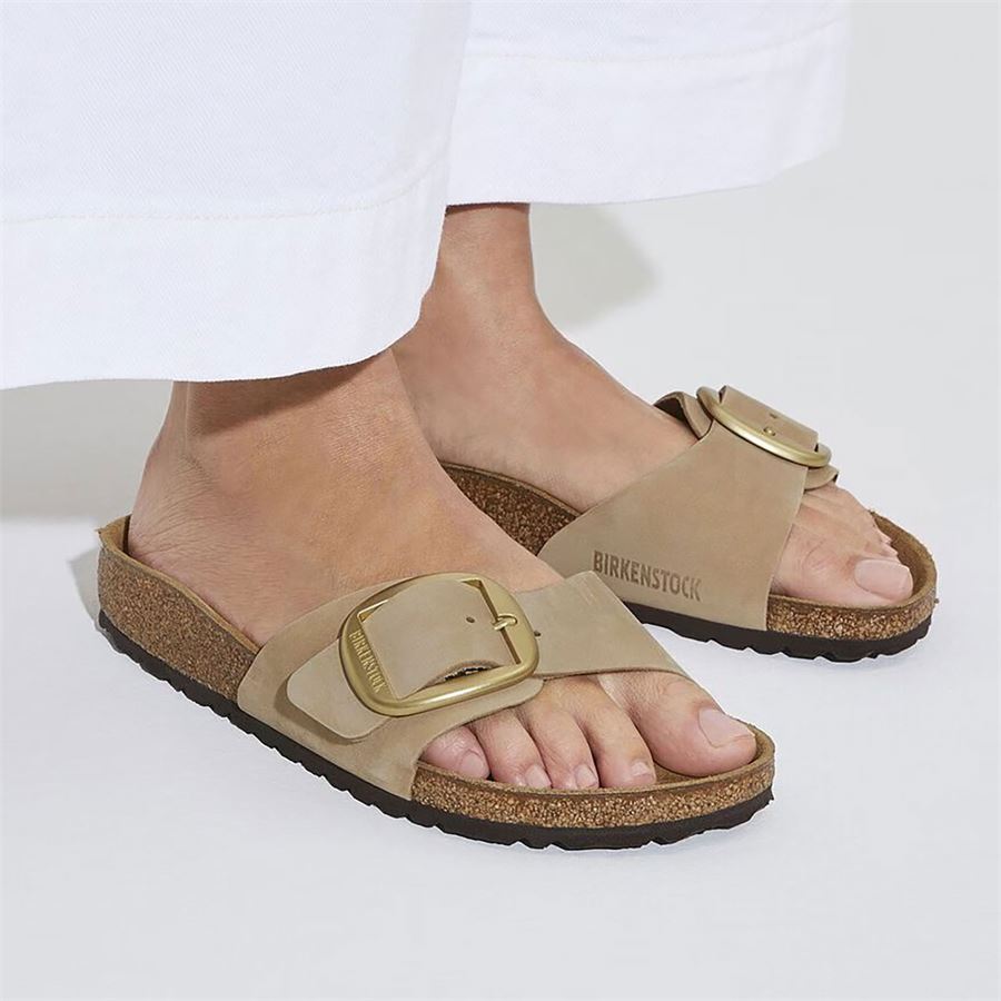 Madrid Big Buckle sandcastle, Nubuck Leather - Calz. Stretta Birkenstock | 1024009X