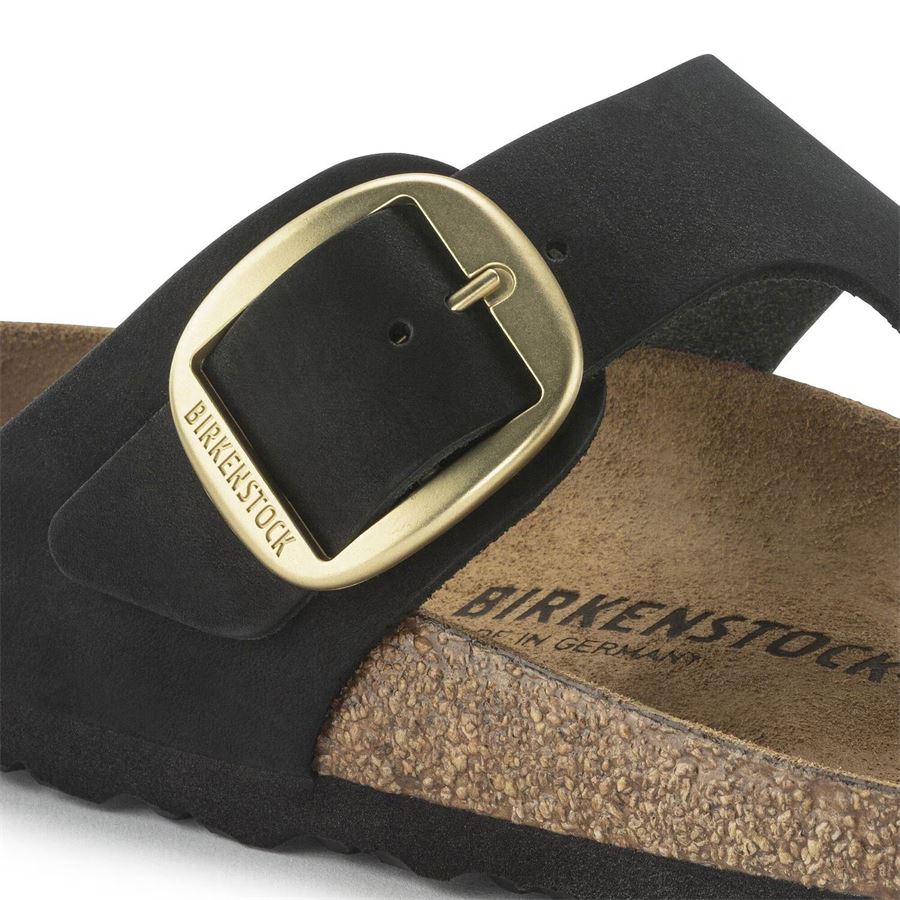 Gizeh Big Buckle black, Nubuck Leather - Calz. Normale Birkenstock | 1024019X