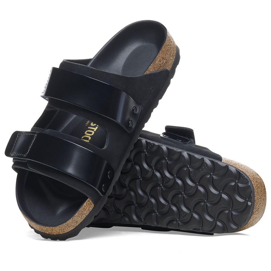 Uji black, Nubuck Leather/High Shine Leather - Calzata Stretta Birkenstock | 1026570X