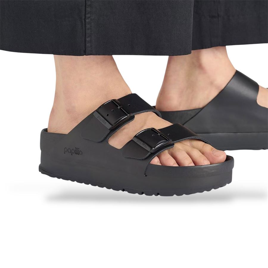 Arizona Platf Exquisite Black, Natural Leather - Calz. Stretta Birkenstock | 1026918X