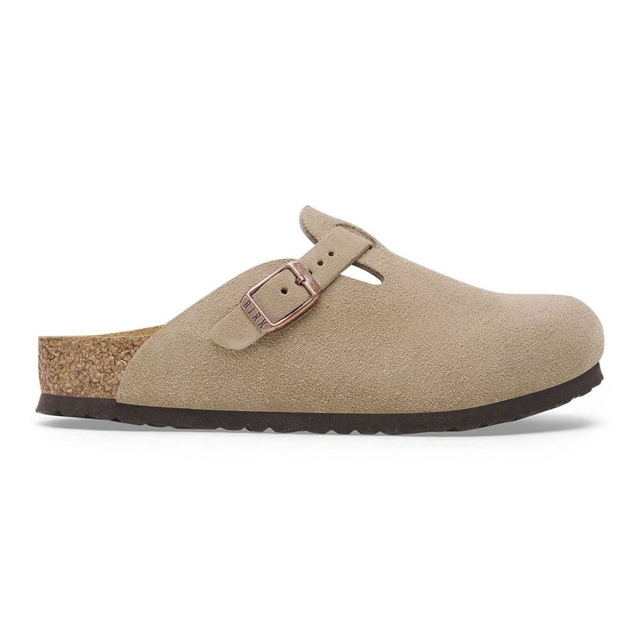 Boston Kids Taupe, Suede Leather - Calz. Stretta sabot da bambini Birkenstock | 1027875X
