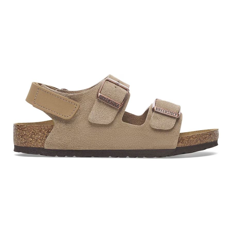 Milano Hl Kids Taupe, Suede Leather - Calz. Stretta sandalo da bambino Birkenstock | 1029471XX