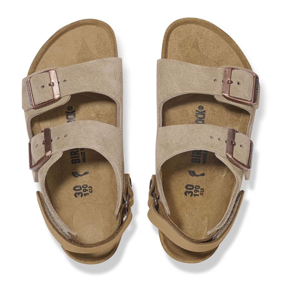 Milano Hl Kids Taupe, Suede Leather - Calz. Stretta sandalo da bambino Birkenstock | 1029471XX