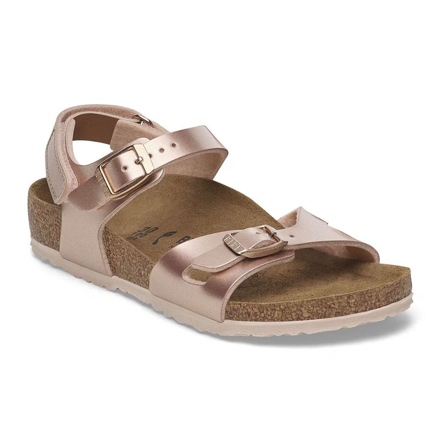 Rio Hl Kids Electric Metallic Copper, Birko Flor - Calz. Stretta sandalo da bambina Birkenstock | 1029535XX
