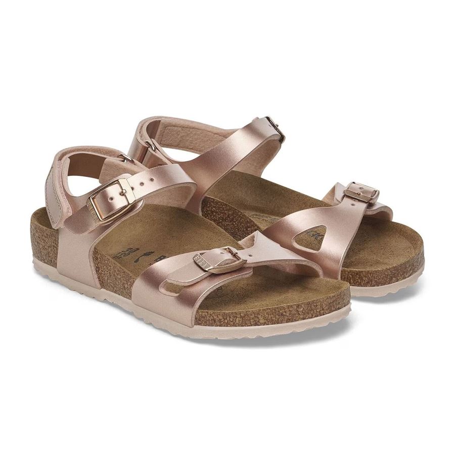 Rio Hl Kids Electric Metallic Copper, Birko Flor - Calz. Stretta sandalo da bambina Birkenstock | 1029535XX