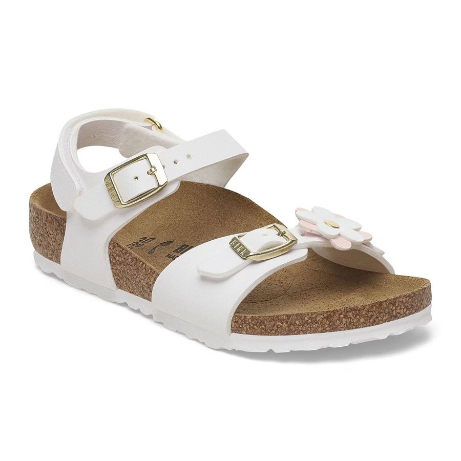 Rio Hl Kids Flowers White, Birko Flor - Calz. Stretta sandalo da bambina Birkenstock | 1029561XX