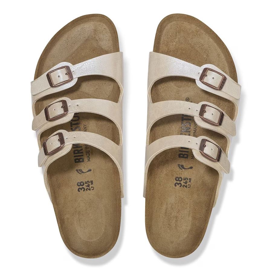 Florida graceful pearl white, Birko Flor - Calz. Stretta ciabatta da donna Birkenstock | 1029818X